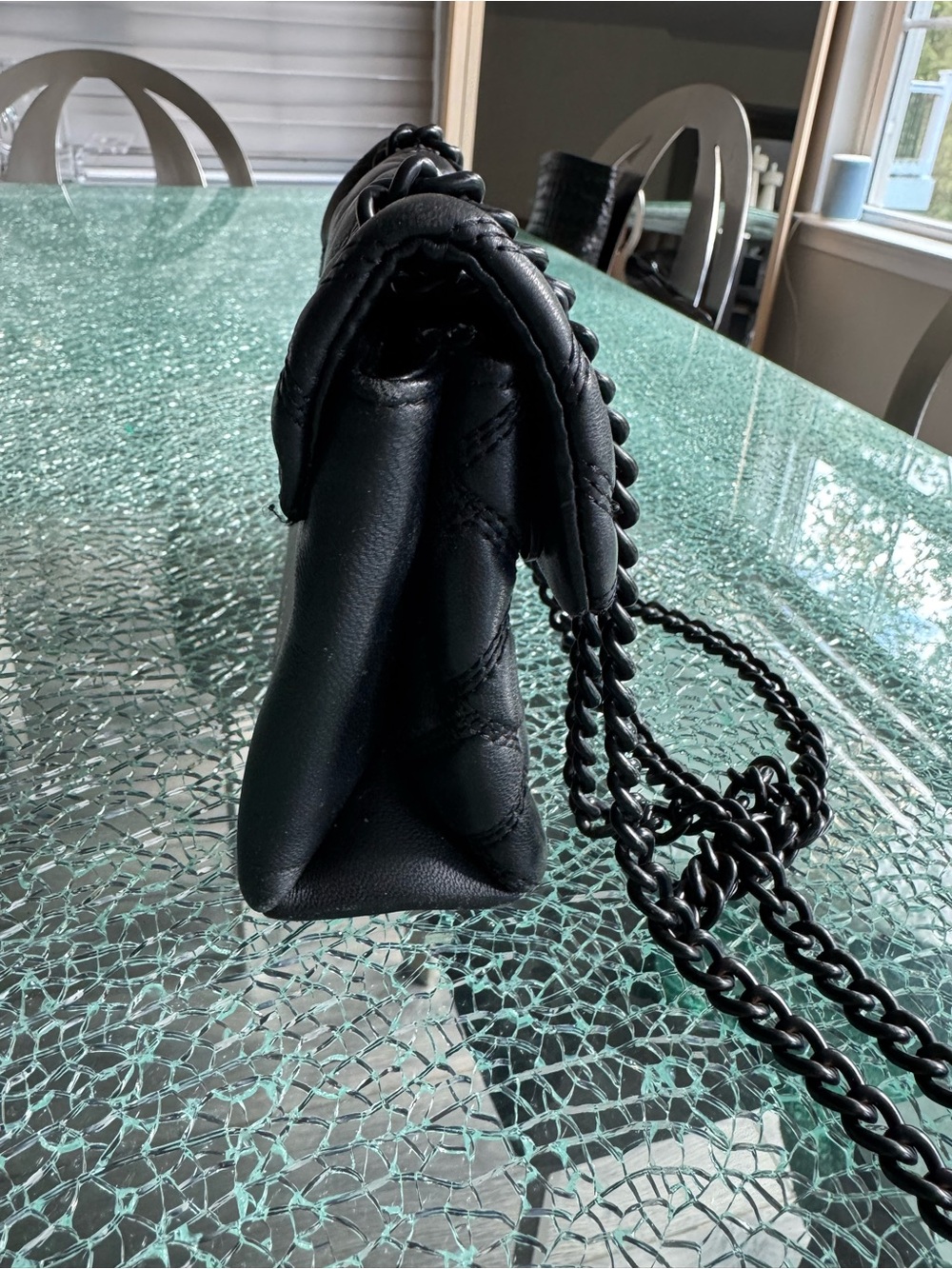 Kurt Geiger Quilted Chain Shoulder crossbody Bag - Black - Picture 4 of 10